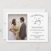 祝の25年の写真記念日パーティー 招待状 (正面)