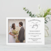 祝の25年の写真記念日パーティー 招待状 (スタンド正面)