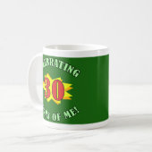 祝の30歳の誕生日マグカップ コーヒーマグカップ (正面左)