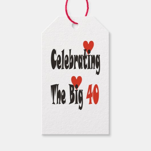 祝の40の大きさ ギフトタグ (正面)