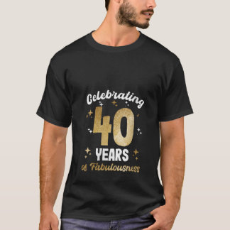 祝の40歳の誕生日ゴールデン40歳の誕生日m tシャツ