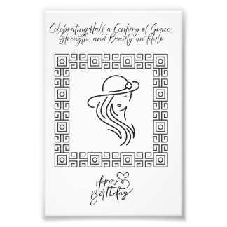 祝の50年の猶予と美しい フォトプリント           