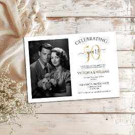 祝の50年の記念撮影パーティー 招待状