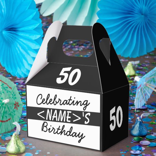 祝の50誕生日名の追加お気に入りボックス フェイバーボックス (パーティー)