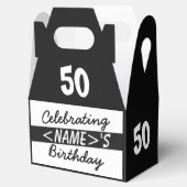 祝の50誕生日名の追加お気に入りボックス フェイバーボックス (オープン)