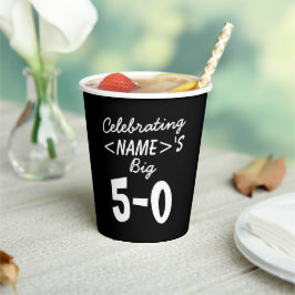 祝の50th誕生日紙カップ 紙コップ