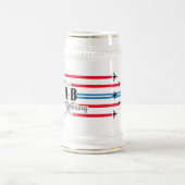 祝の70年、86Wビールスタイン飛行機 ビールジョッキ (中央)