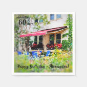 祝の80年誕生日紙ナプキン スタンダードカクテルナプキン (正面)