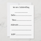 祝の，招待，すべての行事 招待状 (裏面)