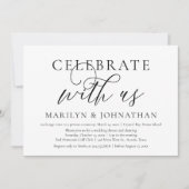 祝のElopement Dinner結婚パーティー 招待状 (正面)