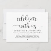 祝のElopement Dinner結婚パーティー 招待状 (正面)