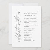 祝のElopement Dinner結婚パーティー 招待状 (正面)