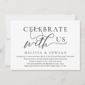 祝のElopement Dinner結婚パーティー 招待状 (正面)