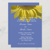 祝ひまわり！夏の結婚式の招待 招待状 (正面/裏面)