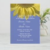 祝ひまわり！夏の結婚式の招待 招待状 (スタンド正面)