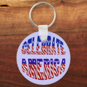 祝アメリカ国旗のフォント#1キーチェーン キーホルダー (正面)