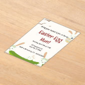 祝イースター：喜びと再生の日 アクリル招待状 (レイダウン)