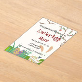 祝イースター：喜びと再生の日 アクリル招待状 (レイダウン)