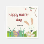 祝イースター：喜びと再生の日 スタンダードカクテルナプキン (正面)