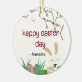 祝イースター：喜びと再生の日 セラミックオーナメント (左)