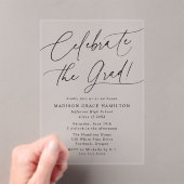 祝エレガント卒業 アクリル招待状 (インサイチュ (ポータブル))