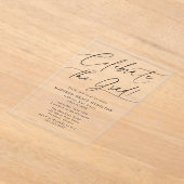 祝エレガント卒業 アクリル招待状 (レイダウン)