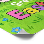 祝カラフル復活祭 ポスター (角)