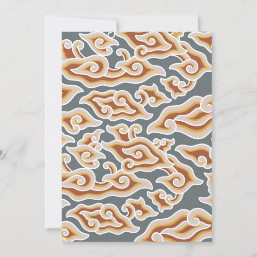 祝カラー!ろうけつ染め結婚式招待状 招待状 (裏面)