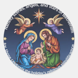 祝クリスマスの喜び ラウンドシール