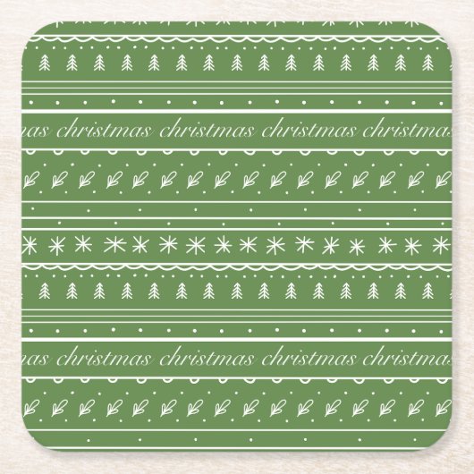 祝クリスマス スクエアペーパーコースター (正面)