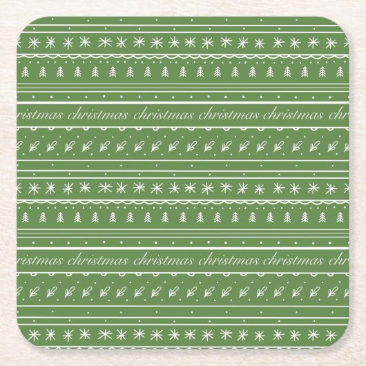 祝クリスマス スクエアペーパーコースター (正面)