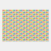 祝ゲイプライドレインボーハートラブLGBTQ ラッピングペーパーシート (正面2)