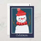 祝ザホリデーズ雪だるま ポストカード (正面/裏面)