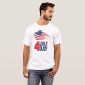 祝スタイルの自由:7月4日 Tシャツ (正面フル)