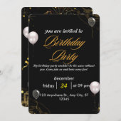 祝スタイルパーソナライズされた-誕生日カード 招待状 (正面/裏面)