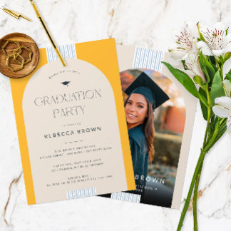 祝スタイル卒業モダン 招待状