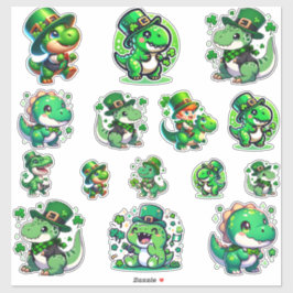 祝スタイル聖パトリックの日の恐竜 シール