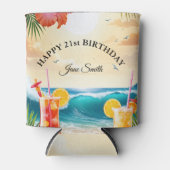 祝スタイル21歳カスタム誕生日 缶クーラー (正面)