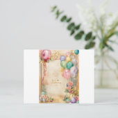 "祝スタイル:誕生日独占的はがき" インビテーションポストカード (スタンド正面)