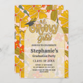 祝スタイル!Groovy Boho卒業 招待状 (正面/裏面)