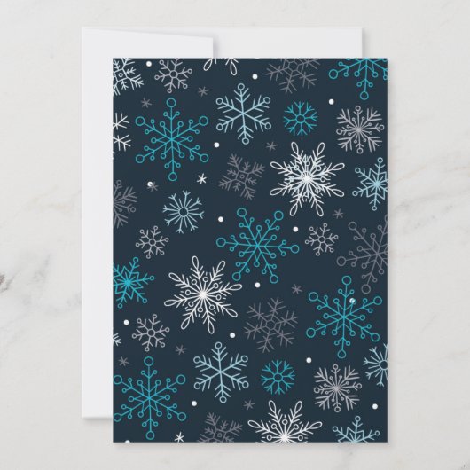 祝スノーフレークスホリデーパーティー招待状 招待状 (裏面)