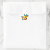 祝スマイルで！ – 光沢ステッカー 星シール (バッグ)