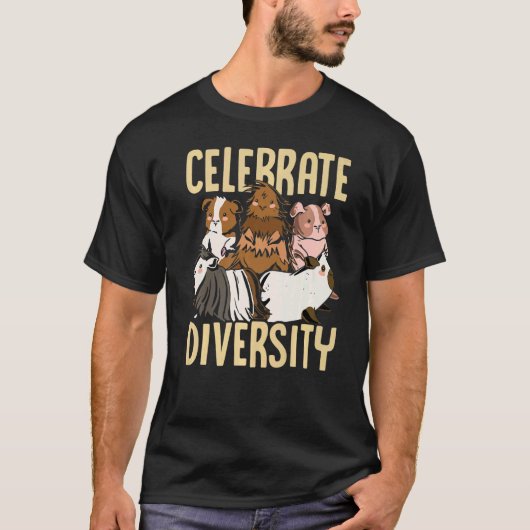 祝ダイバーシティギニア豚の飼い主ペットCavy Anim Tシャツ (正面)