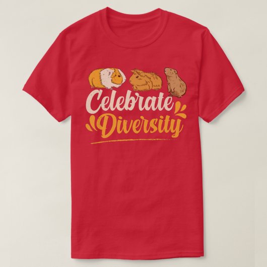祝ダイバーシティモルモット Tシャツ (デザイン正面)