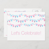 祝テーマテンプレート インビテーションポストカード (正面/裏面)