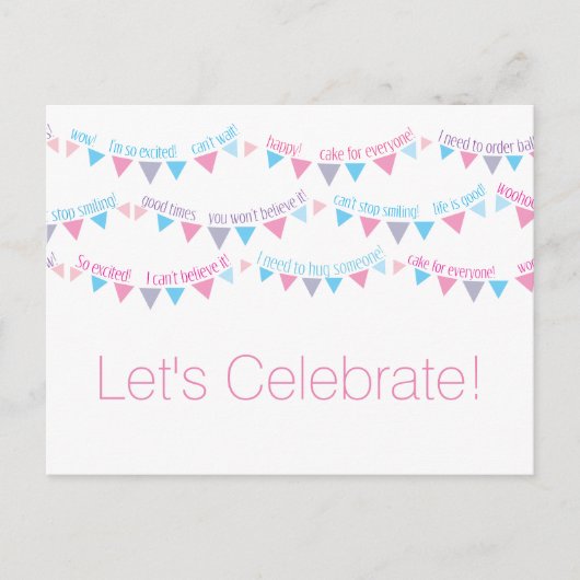 祝テーマテンプレート インビテーションポストカード (正面)