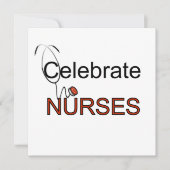 祝ナースのTシャツと贈り物 招待状 (正面)