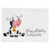 祝ハッピーバースデーベビー牛 ラージペーパーバッグ (裏面)