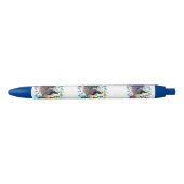 祝ハッピーバースデー書プードルペン 青ボールペン (正面)