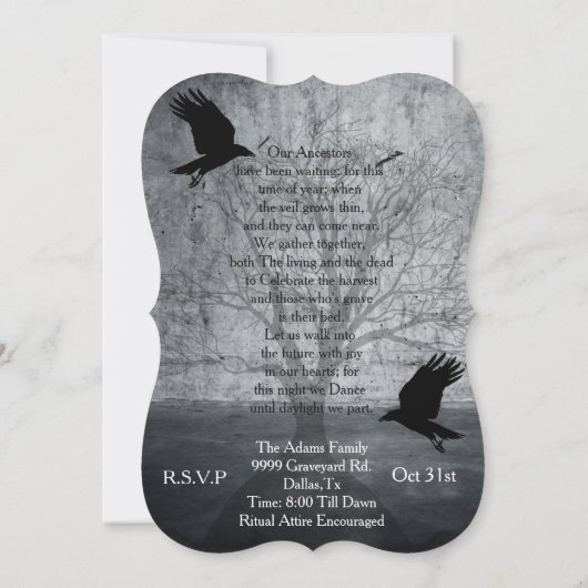 祝ハロウィン 招待状 (裏面)